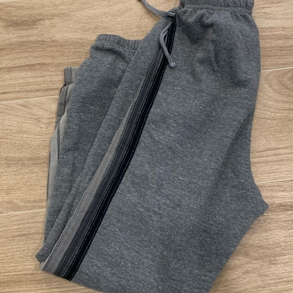 fIRM PRICE Aviator Nation Gray Jogger Pants with Black Stripe - Picture 1 of 1